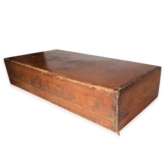 Louis Vuitton Vintage Brown Leather & Wood Trunk - Picture 6 of 7